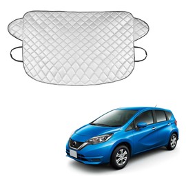 Nissan Notebook HE12 E12 E13 R2.12~ / Nissan Notebook Aura FE13 / SFNE13 Type R3.8~ Freeze Protection 4 Layer Construction Super Thick Blackout Thermal Insulated Car Windshield Cover Blocks Volcanic