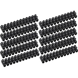 Meister 7453030 Lustre Terminals 12-Pin Cable Cross Section 2.5 - 4 mm² - 10 Pieces in a Practical Set - Black / 12-Pin Terminal Block / Socket Clamps / House Installation