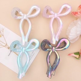 4 Pcs Bow Hair Clips Elegant Hair Claw Butterfly Hair Accessories for Girls Nonslip Butterfly Clips Hair Styling Accessories for Women