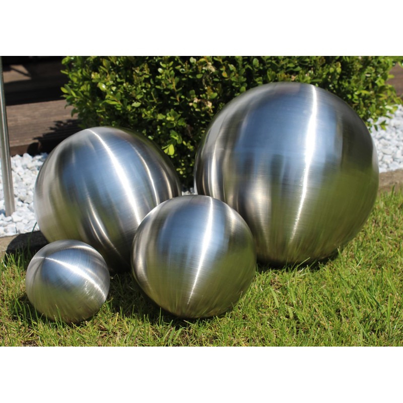 Stainless Steel Decorative Ball Large Matt Diameter 30 cm Garden