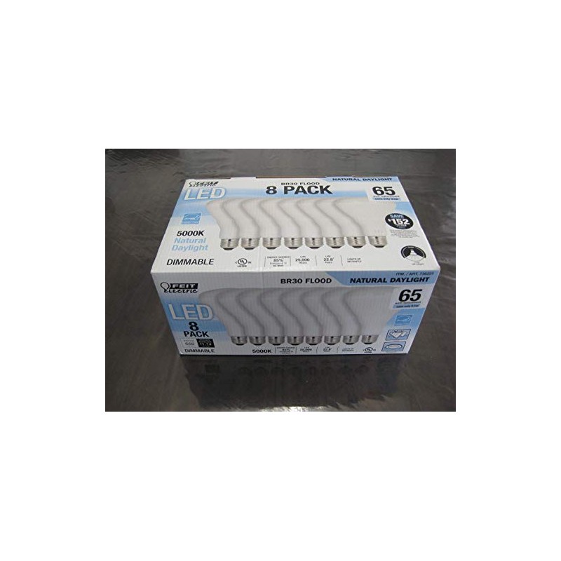 Feit Electric 65 Watt LED Br30 Flood 8 Pk