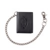 Dickies Men's Leather Chain Wallet - High Security Trifold With