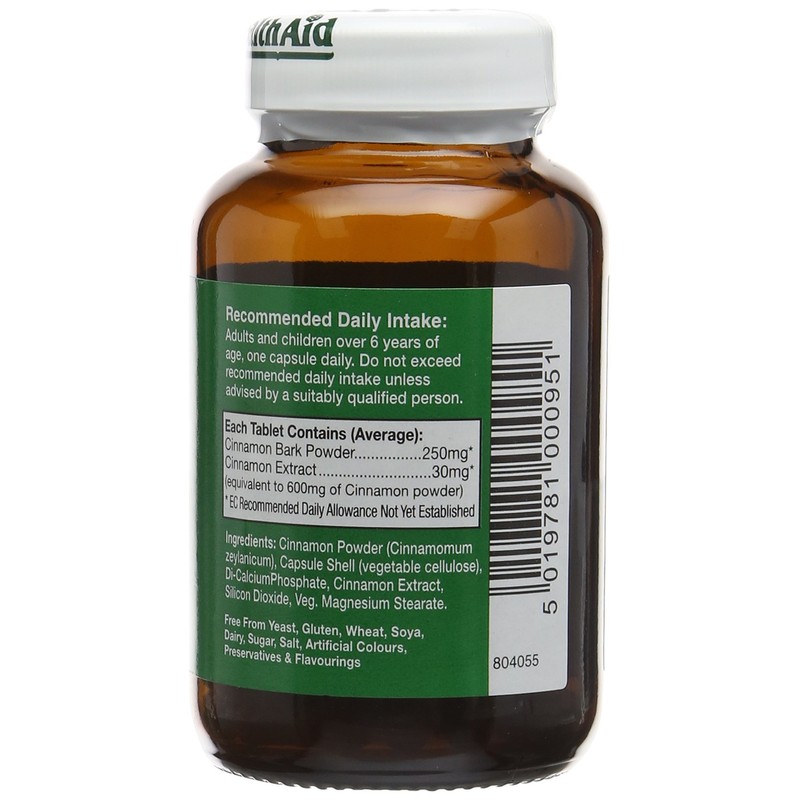 HealthAid Cinnamon 850mg- 30 Vegan Capsules