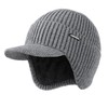 Wmcaps Winter Beanie with Brim and Ear Flaps, Outdoor Warm