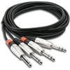 Hosa HSS-003X2 REAN Neutrik Connection Cable (4 x 6.3mm Jacks