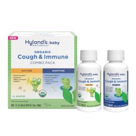 Hyland's Baby Organic Cough Immune Support Day Night Combo Pack 2 Fl Oz