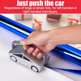 AIERSA Wrapping Paper Cutter, Gift Wrap Cutter with 6 Replaceable Blade, Gift Wrapping Tool, Christmas Gift Wrapping Paper Cutter, Wrapping Paper Cutter Slider, Wrapping Paper Roll Cutter