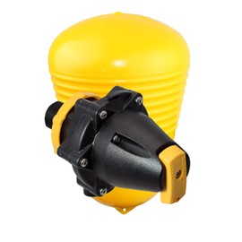 Jobe Valves Megaflow Valve with Short Tail, 1", Yellow/Black(Does NOT include Nut and Washer)