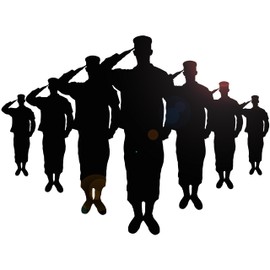 Vinyl Wall Decal Silhouette American Soldiers Military Patriotic Art Stickers Mural Large Decor (ig5105) Black