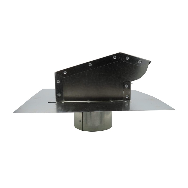 RDP Rooftop Exhaust Vent Cap with Damper and Bottom Extension