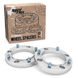 RockTrix - 1 inch ATV Wheel Spacers (4x156, 3/8x24 Studs, Cone Seat Nuts) Compatible with Polaris Kawasaki (Read Listing for Year Model Info) UTV Silver V3 25mm 2pcs