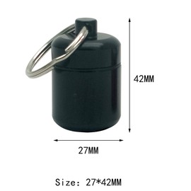 FAYALA 2 Packs Aluminum Pill Bottle Box and Min Aluminum Pill Container Holder Metal Pill Box Case (red and Gray)