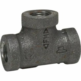 Anvil (20)-Anvil 1/4 In. Malleable Black Iron Tee Flat banded. Model: 8700120358