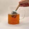 Zero-Waste Metal Tea Strainer with Wooden Handle for Loose Leaf