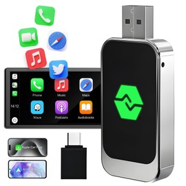 CarPlay Inalambrico y Android Auto 2 en 1 Bluetooth 5.0/WIFI,Adaptador USB Carplay y Adaptador USB C,Convierte Adaptador Cableado de Fábrica en inalámbrico Carplay /Android Auto para Automóviles 2016+