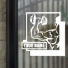 Add Your Name Gym Fitness Wall Decals with Half of