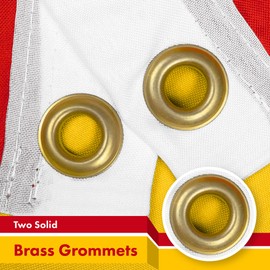 G128 2 Pack: Spain Spanish Flag | 3x5 Ft | LiteWeave Pro Series Printed 150D Polyester | Country Flag, Indoor/Outdoor, Vibrant Colors, Brass Grommets, Thicker and More Durable Than 100D 75D Polyester