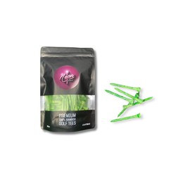 Neon Golf 100% Bamboo Golf Tees - 70mm, Pack of 100 - (Neon Green)
