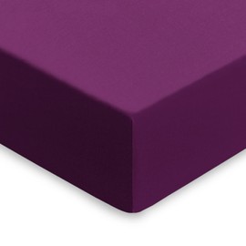 Extra Deep Fitted Sheets 16"/40CM Deep Bedsheets 16 Colours. (Super King, Purple)