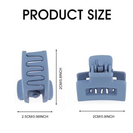 Small Hair Clips, Hair Clips - 18 Pcs Mini Claw Clips for Women, Plastic Square Clips for Thin Hair, Cute Non-Slip Hair Accessories (Black, Leopard, Multicolor)