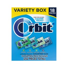 Orbit Mint Sugar Free Chewing Gum, Variety Pack, 14 pcs., 18 pk.