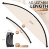 Bonpally Curved Shower Curtain Rod 40-72 Inches Adjustable, Aluminum Shower