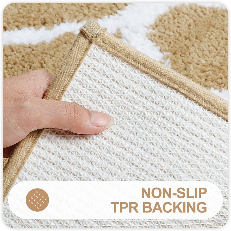 Homaxy Non-Slip Bath Mat, Bathroom Rug, Washable, High Pile, Bath