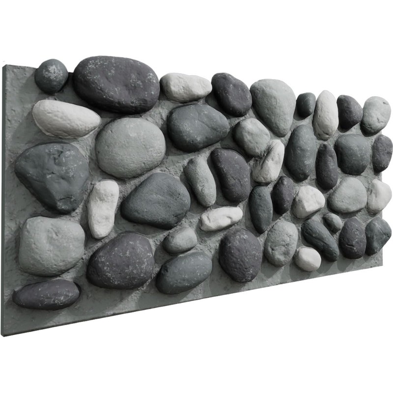 EverStone River Rock Faux Rock Panel, 49"W x 24 3/4"H