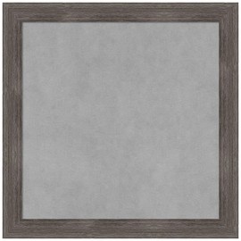 Amanti Art Grey Framed Magnetic Board 19x19 Small Vision Board for use with Magnets, 100% Metal Sheet to Display Items as Office Decor or for Home Organization in mudroom, Kitchen or Kids Room