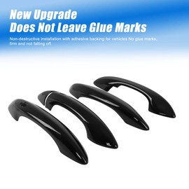 HIRUFAIT Door Handle Cover Protector for H-yundai Santa Cruz 2022 2023 2024 Accessories, ABS Car Exterior Door Handle Cover Trim 5Pcs (Glossy Black)