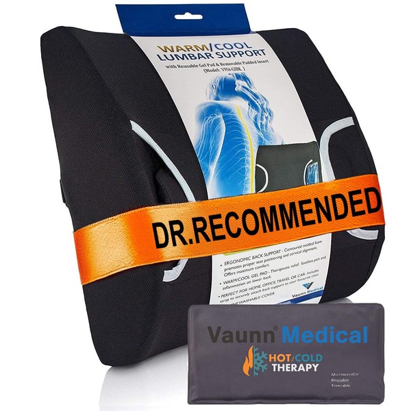 FSA/HSA Eligible, Vaunn Medical Lumbar Support Pillow with Firm Insert