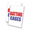 Batting Cages (24" X 36") 4mm Corrugated Plastic Panel, Graphics