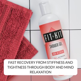 Fit Kit Power Shower Gel Bundle Set - Fit Kit Body Recovery Toiletry Bundle Set - Includes Mens & Womens Body Wash & Shower Gels, Hair Growth Shampoo - Gifts for Men and Women
