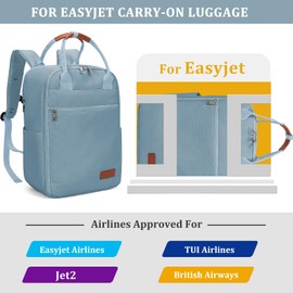 for Easyjet Cabin Bag 45x36x20 Underseat Cabin Luggage Backpack for New Eeasy Jet Waterproof Hand Luggage Bag Small Carry on Travel Backpack Cabin Size Rucksack for Plane Airplanes Flight Bag