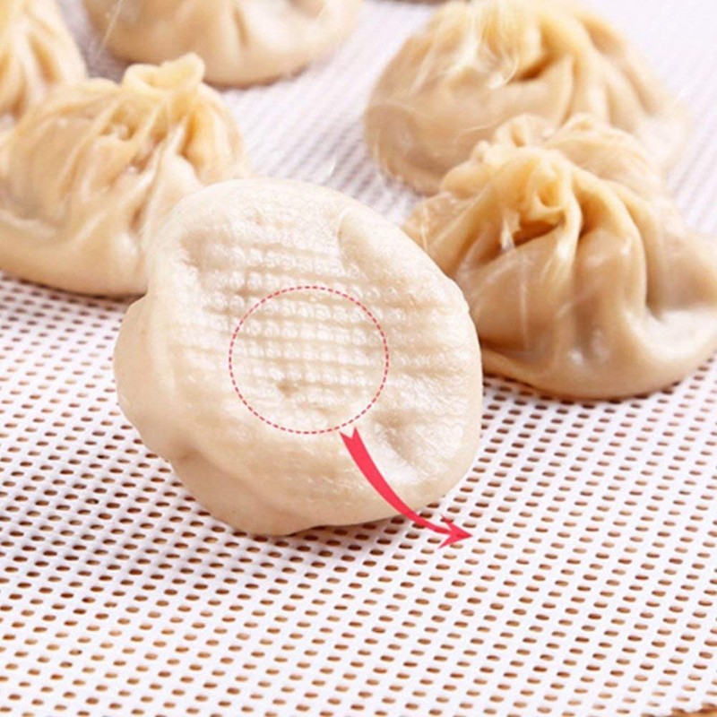 Inchant 5 pcs Non Stick Silicone Steamer Liners Mesh Mat