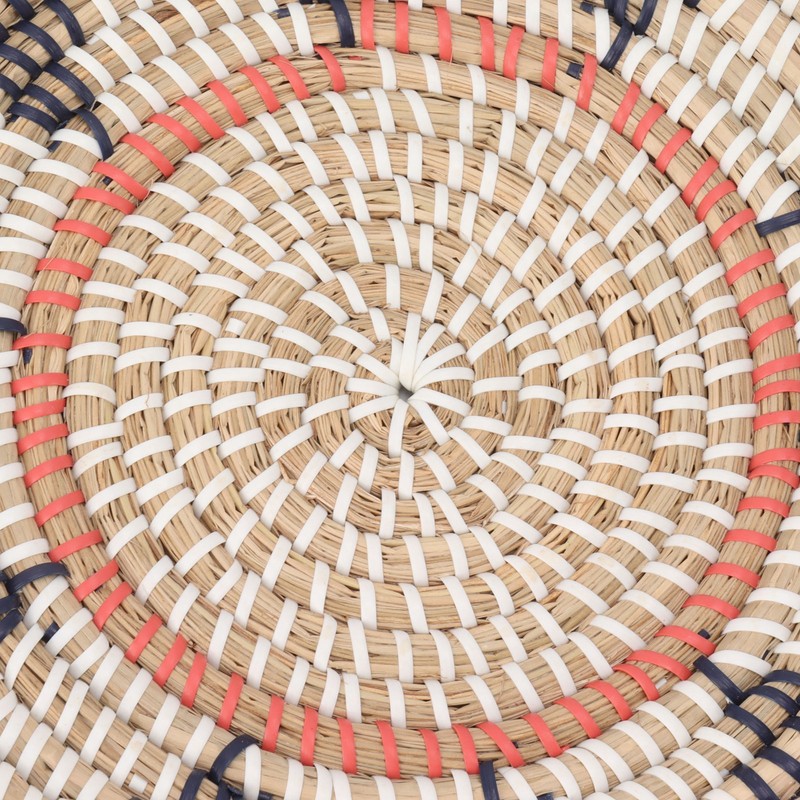 Round Grass Wall Ornaments 35cm Diameter Hand Knitting Hanging Woven