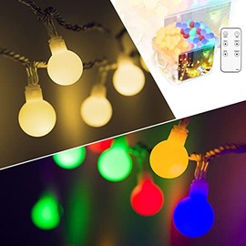 TOFU TOFU fairy lights outdoor/indoor 150LEDs, 20M 8 modes and memory function fairy lights balls with plug, IP65 Christmas lights outside waterproof for Christmas decoration party wedding