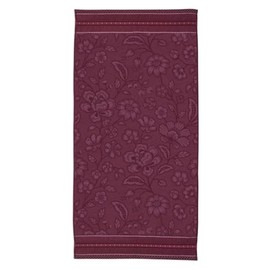 PIP STUDIO Jasmin Jaquard Bath Towel Dark Pink 70 x 140 cm (Pack of 1)