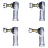 4PCS Tie Rod End Kit Rubber Metal WearResistant Replacement for