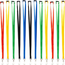 Rhode Island Novelty Vibrant Assorted Breakaway Cord Lanyard - 19" (Pack of 20) - Great for ID Badges & Ideal Party Favors