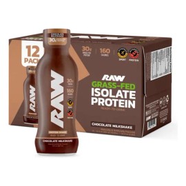 Raw RTD Isolate Proteína Grass Fed 12 Pack 4.26 kg Sabor Chocolate Milkshake