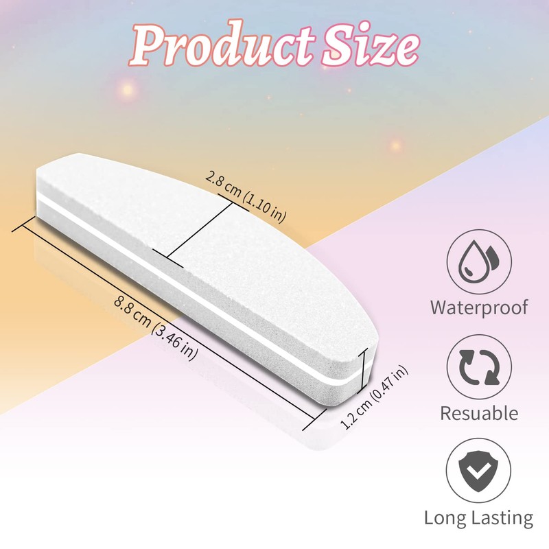 Pack of 20 Buffer for Nails White, Nail Buffer Blocks