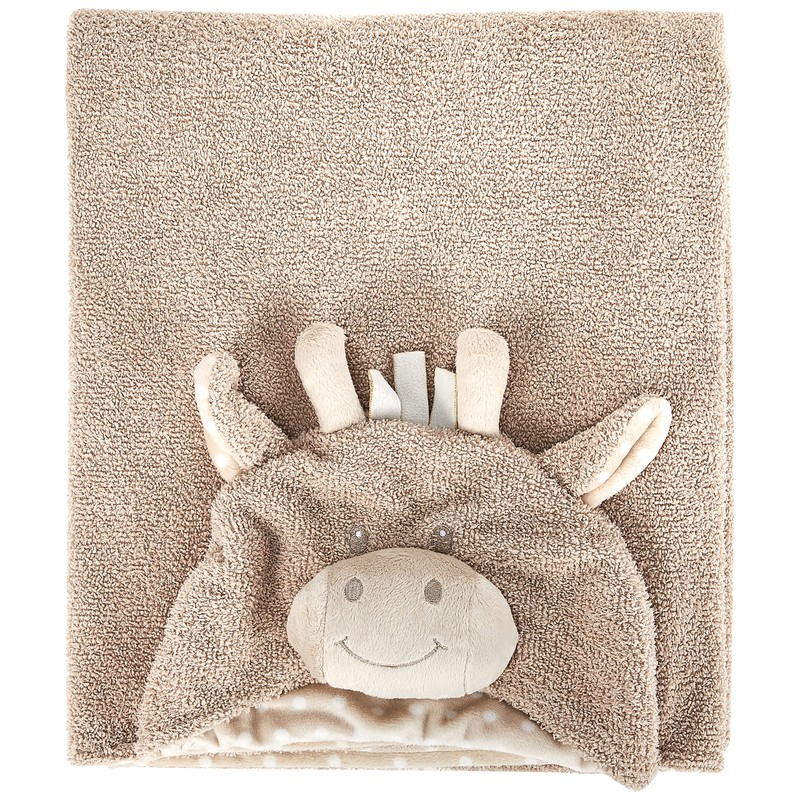Stephan Baby Terry Plush Hooded Bath Towel, Giraffe, 0-24 Months
