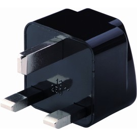 Lewis N. Clark Grounded Great Britain/Africa Adapter Plug, Black, One Size