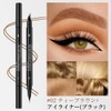【2in1デュアルデザイン】liangnishi アイブロウペンシル 防水・耐久性 30°ゴールデンアングル プロ仕様ツーブラウペン＆アイライナー – 自然な眉メイクとシャープなアイラインが簡単に #02 ティーブラウン+アイライナー(ブラック)