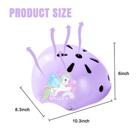 Kids Bike Helmet, Toddler Bike Helmet and Knee Elbow Wrist Pads for Ages 2-10 Girls Boys Adjustable Protective Gear Helmets for Skateboard Cycling Skating Scooter Outdoor Sport