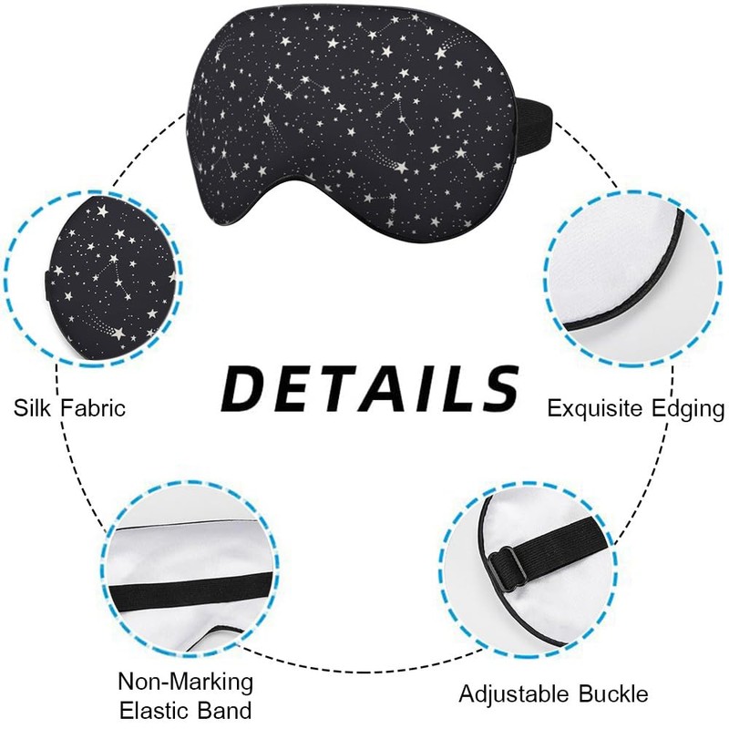 NOHSHE Galaxy Sleep Mask Eye Mask Star Space Connection Sparkling