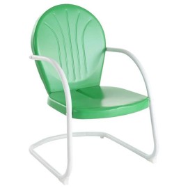 Crosley Furniture Griffith Outdoor Metal Armchair Kelly Green Gloss