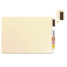 Doctor Stuff - Solid Color File Folder Labels, Tabbies Series, Laminated Solid Brown Stickers, 1-1/2" x 1-1/2", Roll of 500 Labels