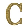 Monogram Letter C Door Knocker - Brass